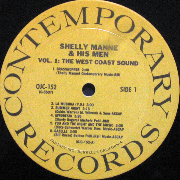 Shelly Manne & His Men ~ Shelly Manne And His Men, Volume 1 - The West Coast Sound (Vinyl) - Djungel & Jazz
