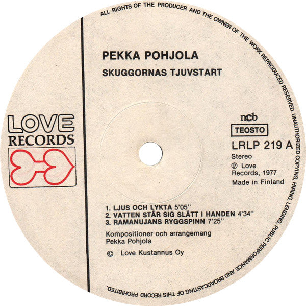 Pekka Pohjola ~ Skuggornas Tjuvstart (Vinyl) - Djungel & Jazz