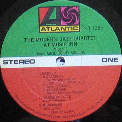 The Modern Jazz Quartet Guest Artist: Sonny Rollins ~ The Modern Jazz Quartet At Music Inn — Volume 2 (Vinyl) - Djungel & Jazz