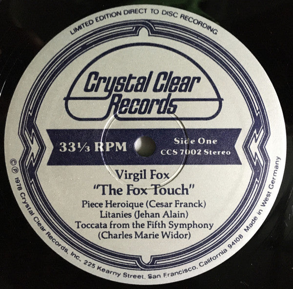 Virgil Fox ~ The Fox Touch Volume Two (Vinyl) - Djungel & Jazz