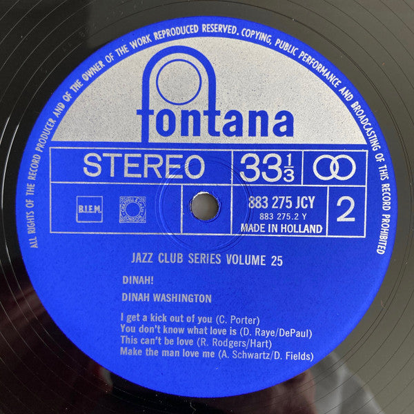 Dinah Washington ~ Dinah! (Vinyl) - Djungel & Jazz