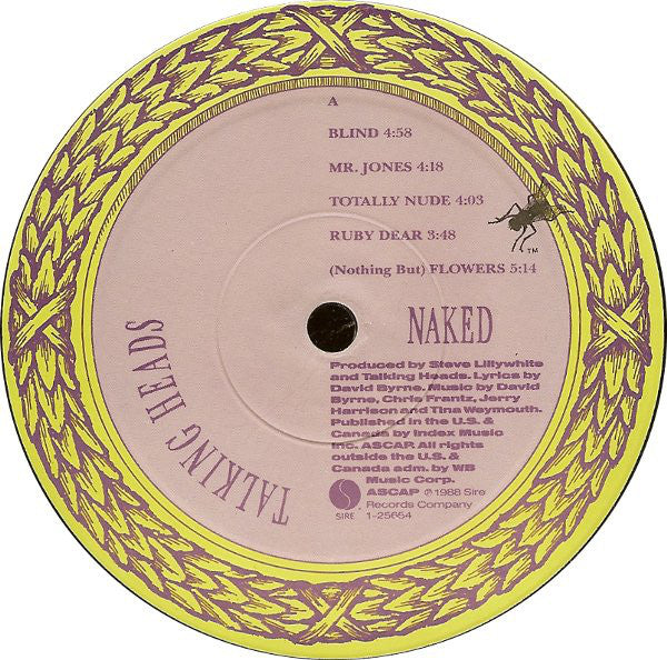 Talking Heads ~ Naked (Vinyl) - Djungel & Jazz
