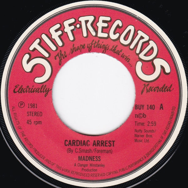 Madness : Cardiac Arrest (7", Single)
