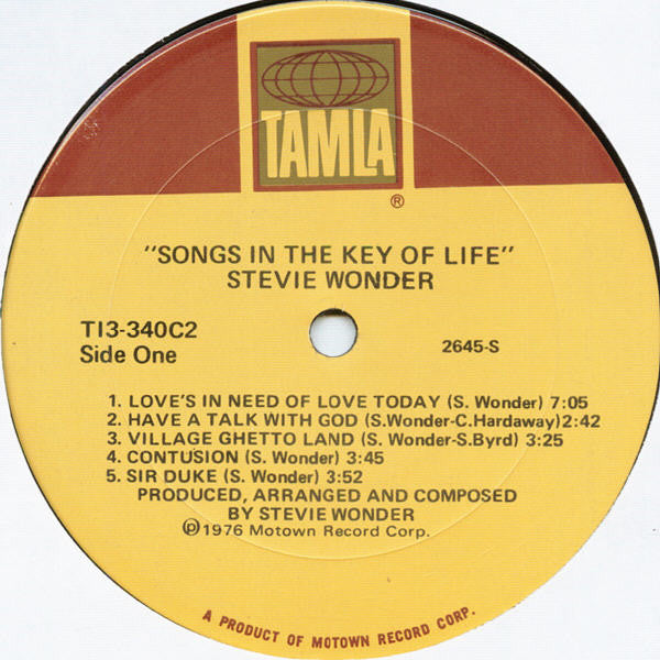 Stevie Wonder : Songs In The Key Of Life (2xLP, Ter + 7", EP, Pla + Album, Gat)