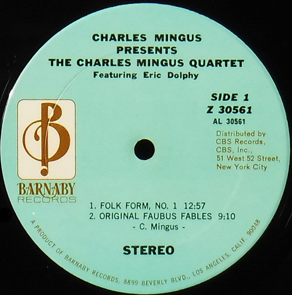 Charles Mingus Presents The Charles Mingus Quartet Featuring Eric Dolphy ~ Charles Mingus Presents The Charles Mingus Quartet Featuring Eric Dolphy (Vinyl) - Djungel & Jazz