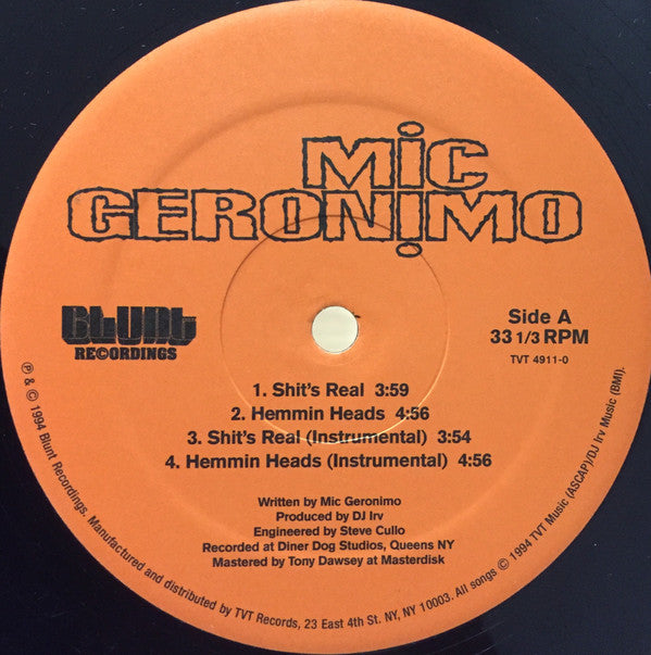 Mic Geronimo ~ It's Real (Vinyl) - Djungel & Jazz