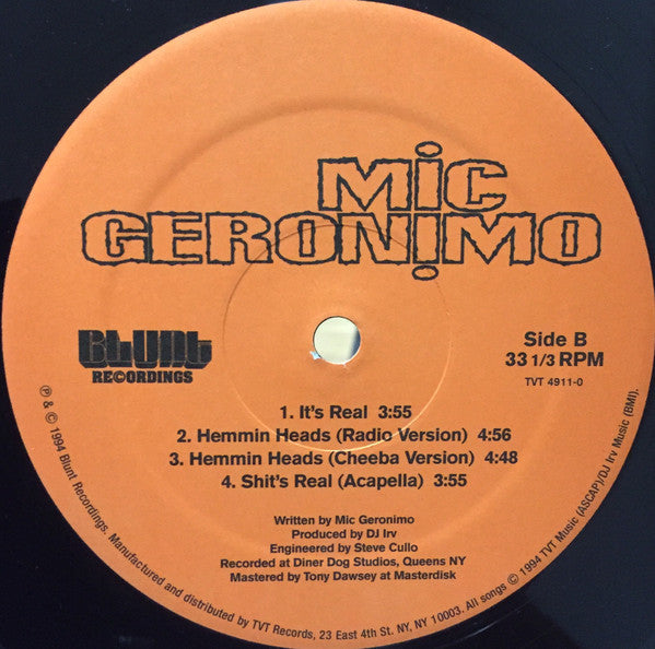 Mic Geronimo ~ It's Real (Vinyl) - Djungel & Jazz