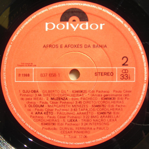 Various ~ Afros E Afoxés Da Bahia (Vinyl) - Djungel & Jazz
