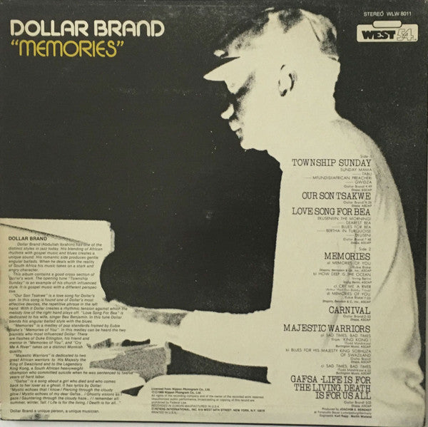 Dollar Brand ~ Memories (Vinyl) - Djungel & Jazz