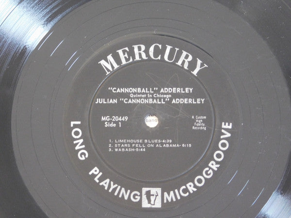 The Cannonball Adderley Quintet : Cannonball Adderley Quintet In Chicago (LP, Album, Mono)