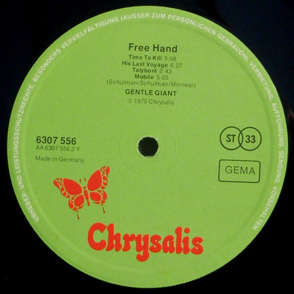 Gentle Giant ~ Free Hand (Vinyl) - Djungel & Jazz