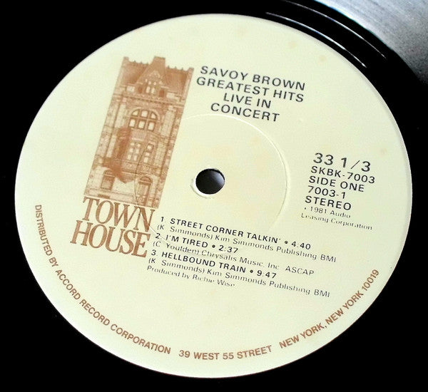 Savoy Brown ~ Greatest Hits Live In Concert (Vinyl) - Djungel & Jazz