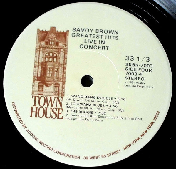 Savoy Brown ~ Greatest Hits Live In Concert (Vinyl) - Djungel & Jazz