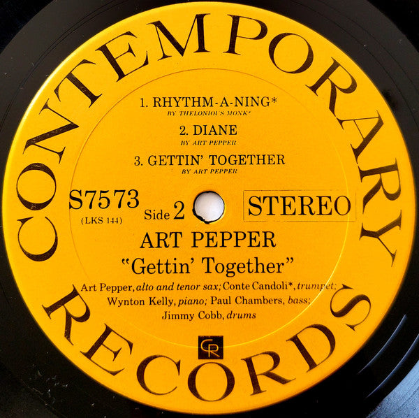 Art Pepper : Gettin' Together! (LP, Album, RE)