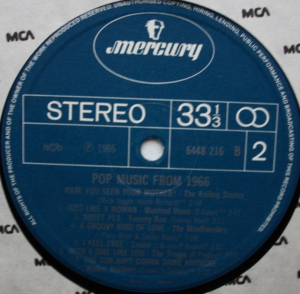 Various ~ Pop Music From 1966 (Vinyl) - Djungel & Jazz