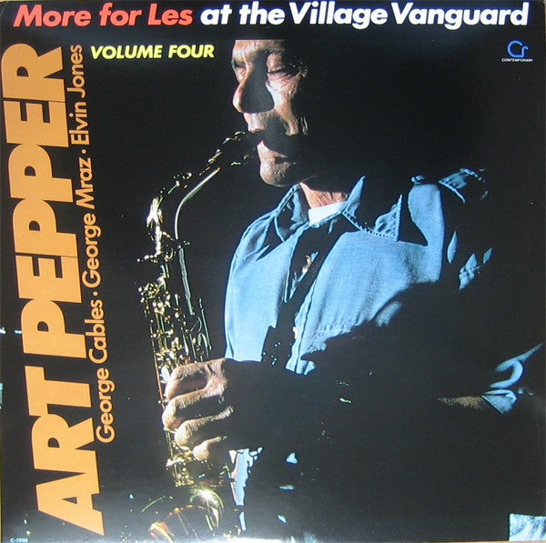 Art Pepper ~ More For Les - At The Village Vanguard, Vol. 4 (Vinyl) - Djungel & Jazz