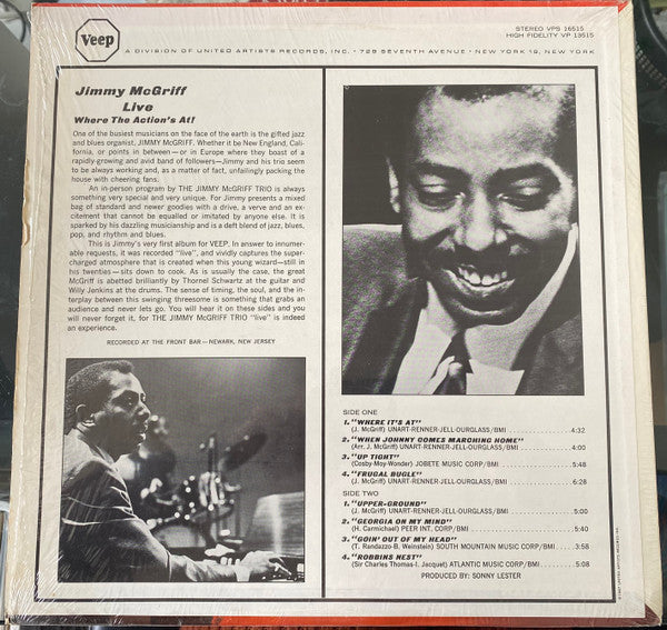 Jimmy McGriff ~ Live Where The Action's At! (Vinyl) - Djungel & Jazz