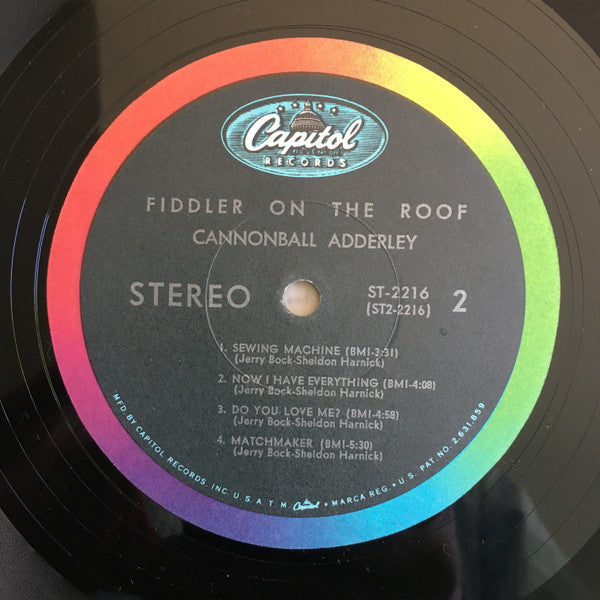 Cannonball Adderley ~ Cannonball Adderley's Fiddler On The Roof (Vinyl) - Djungel & Jazz