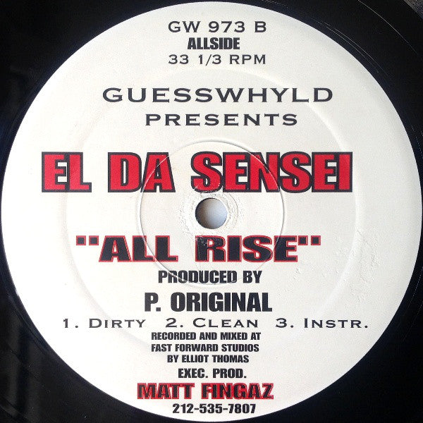 El The Sensei ~ Frontline B/W All Rise (Vinyl) - Djungel & Jazz