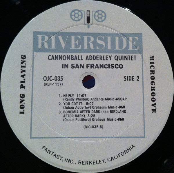 The Cannonball Adderley Quintet ~ In San Francisco (Vinyl) - Djungel & Jazz