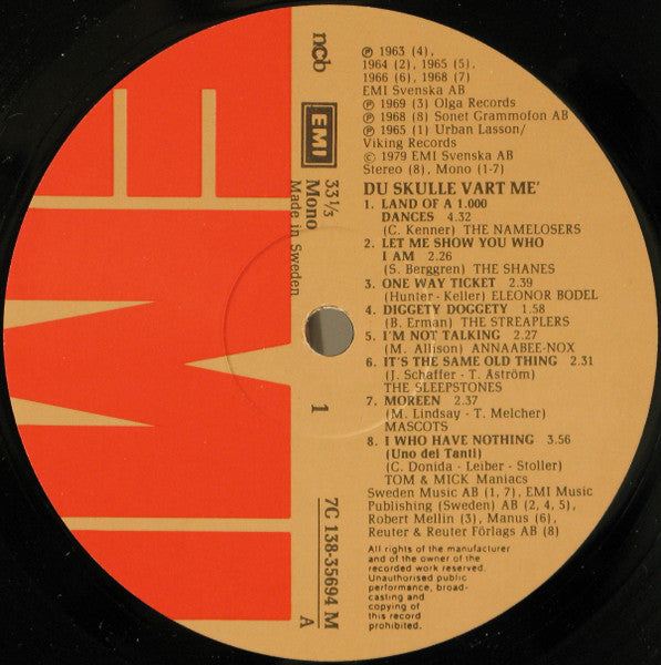 Various ~ Du Skulle Vart Me': -  En Tillbakablick På De Svenska Pop-Åren 1963-69 (Vinyl) - Djungel & Jazz