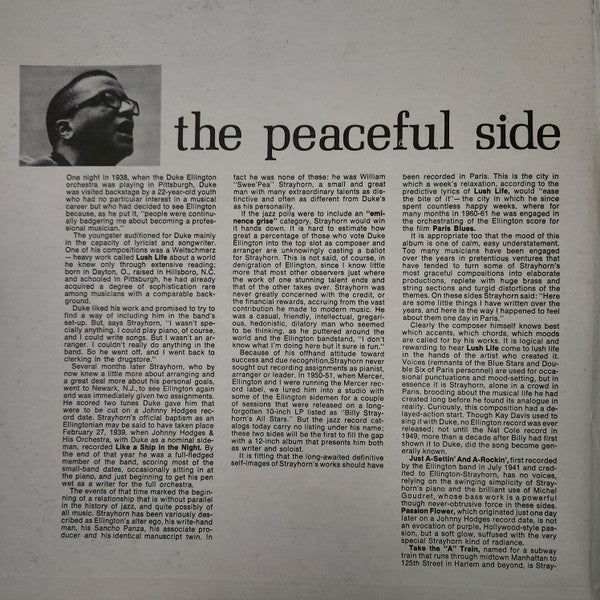 Billy Strayhorn ~ The Peaceful Side (Vinyl) - Djungel & Jazz