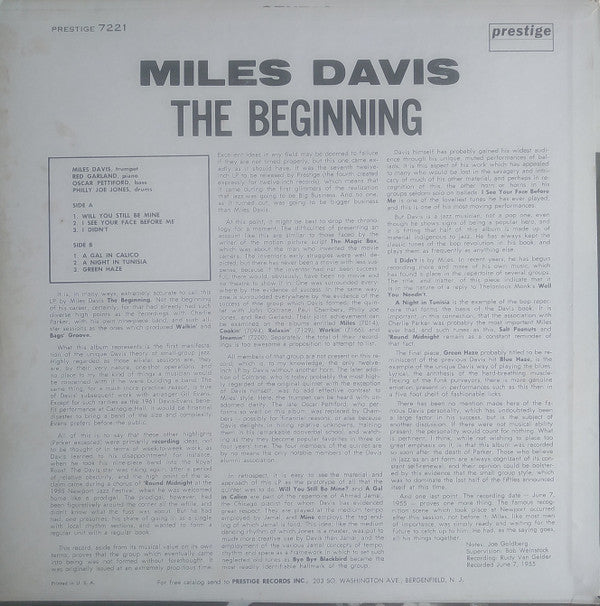 Miles Davis ~ The Beginning (Vinyl) - Djungel & Jazz