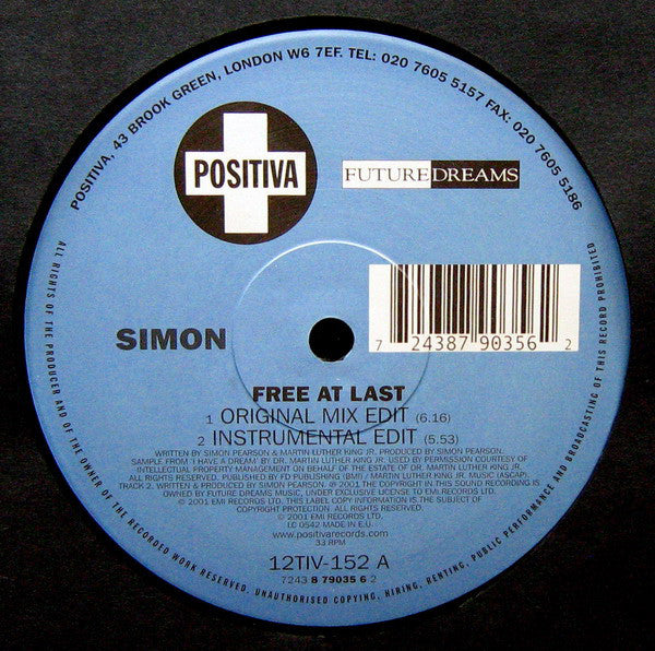 Simon ~ Free At Last (Vinyl) - Djungel & Jazz