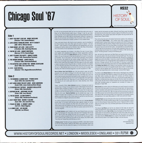 Various : Chicago Soul '67 (LP, Comp, Mono)
