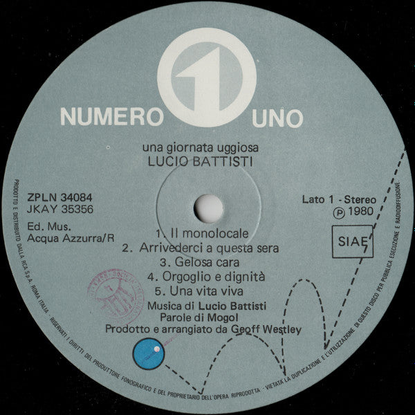 Lucio Battisti ~ Una Giornata Uggiosa (Vinyl) - Djungel & Jazz
