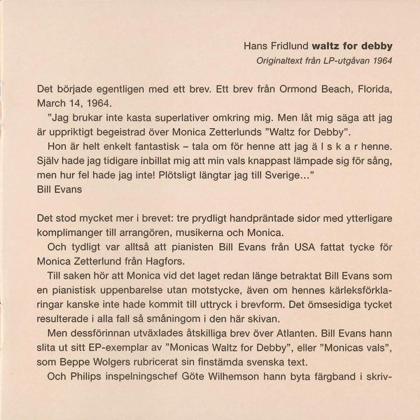 Monica Zetterlund / Bill Evans ~ Waltz For Debby (Vinyl) - Djungel & Jazz