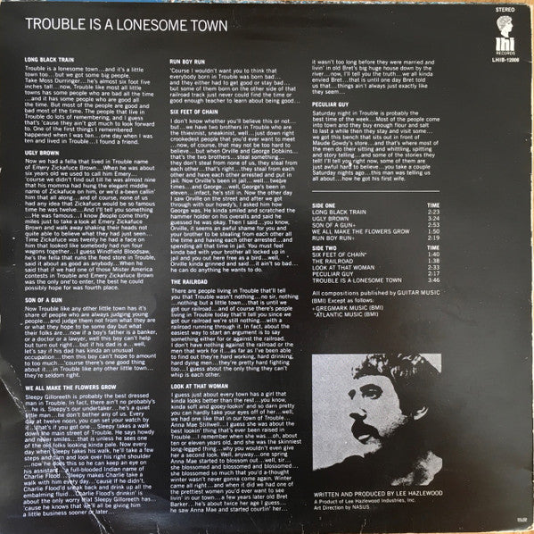 Lee Hazlewood : Trouble Is A Lonesome Town (LP, Album, RE)