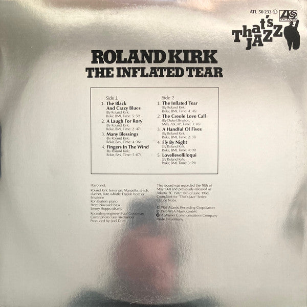 Roland Kirk : The Inflated Tear (LP, Album, RE)