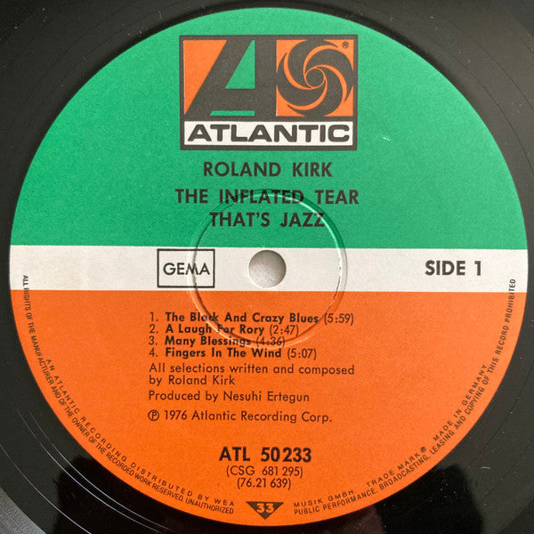 Roland Kirk : The Inflated Tear (LP, Album, RE)