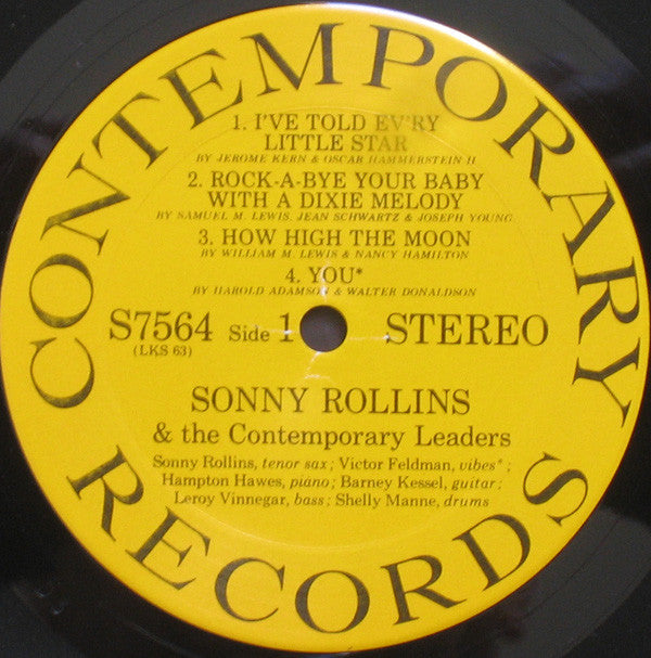 Sonny Rollins ~ Sonny Rollins And The Contemporary Leaders (Vinyl) - Djungel & Jazz