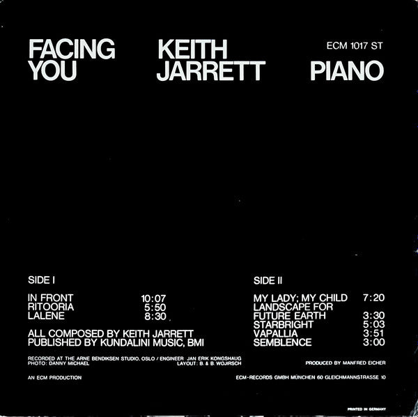 Keith Jarrett ~ Facing You (Vinyl) - Djungel & Jazz