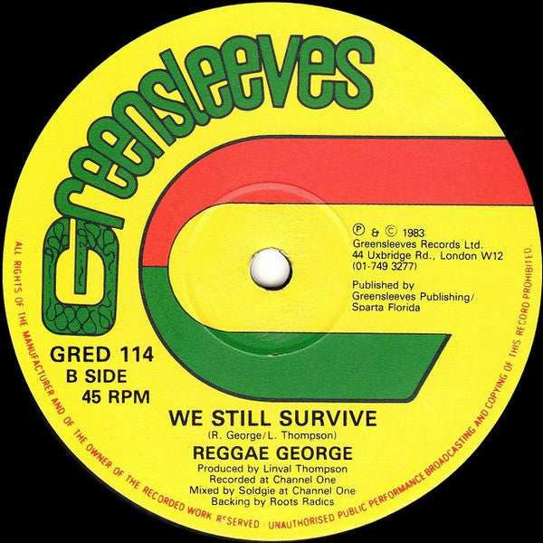 Reggae George : You'll Never Know / We Still Survive (12")