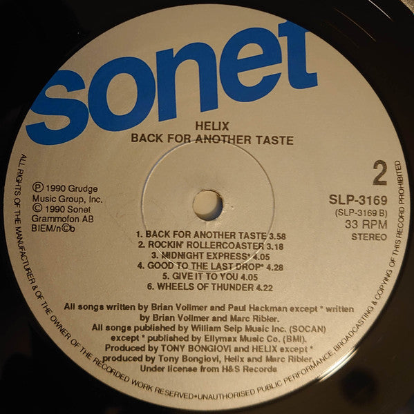 Helix (3) : Back For Another Taste (LP, Album)
