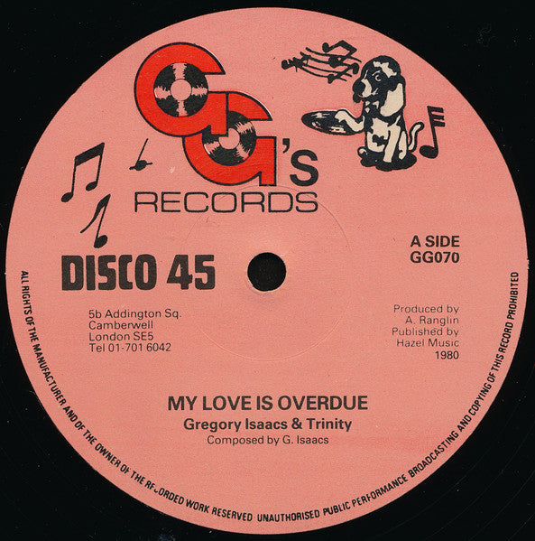 Gregory Isaacs & Trinity (4) / Barbara Jones : My Love Is Overdue / Why Did You Leave (12")