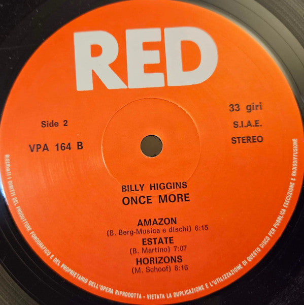 Billy Higgins ~ Once More (Vinyl) - Djungel & Jazz