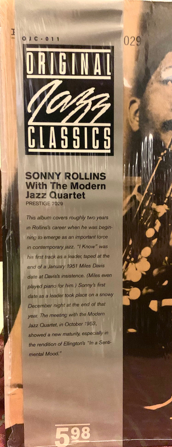 Sonny Rollins With The Modern Jazz Quartet Featuring Art Blakey & Kenny Drew : Sonny Rollins With The Modern Jazz Quartet (LP, Album, Mono, RE)