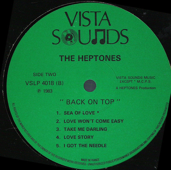 The Heptones : Back On Top (LP, Album)