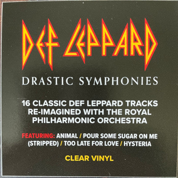 Def Leppard With The Royal Philharmonic Orchestra ~ Drastic Symphonies (Vinyl) - Djungel & Jazz