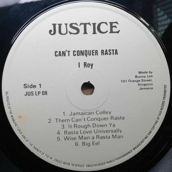 I-Roy : Can't Conquer Rasta (LP, Album)