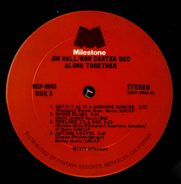 Jim Hall / Ron Carter Duo ~ Alone Together (Vinyl) - Djungel & Jazz