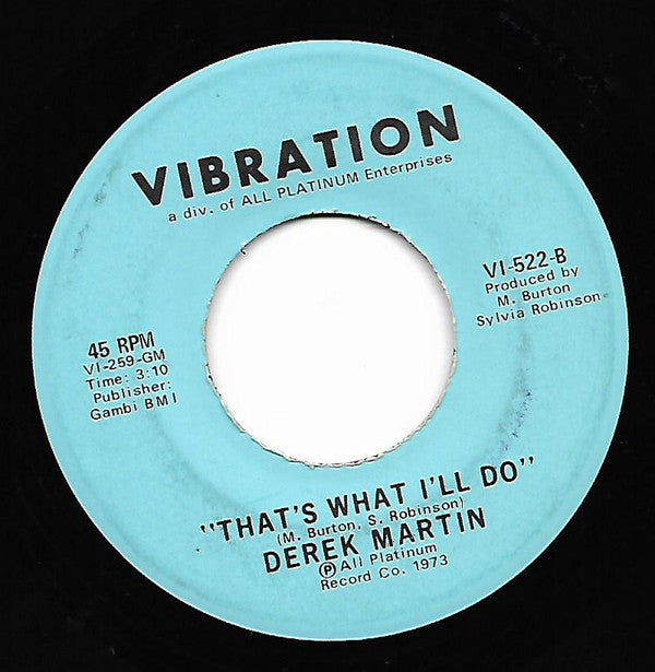 Derek Martin ~ Falling Out Of Love / That's What I'll Do (Vinyl) - Djungel & Jazz