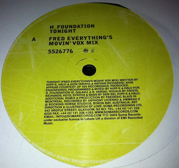 H-Foundation : Tonight (Remixes) (12")