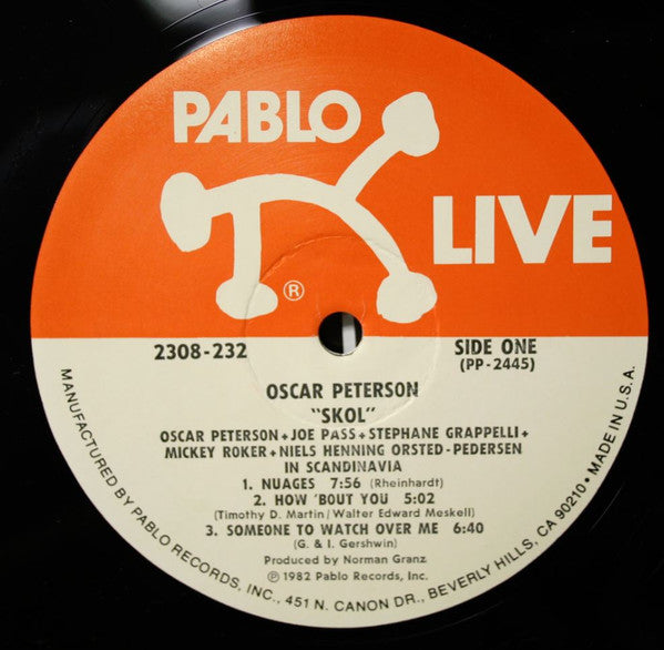 Oscar Peterson + Stephane Grappelli + Joe Pass + Mickey Roker + Niels-Henning Ørsted Pedersen ~ Skol (Vinyl) - Djungel & Jazz