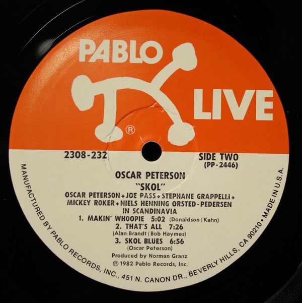Oscar Peterson + Stephane Grappelli + Joe Pass + Mickey Roker + Niels-Henning Ørsted Pedersen ~ Skol (Vinyl) - Djungel & Jazz
