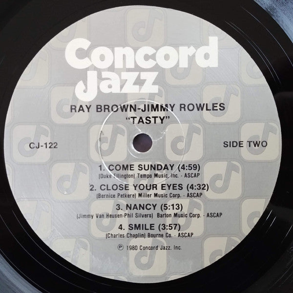 Ray Brown and Jimmy Rowles ~ Tasty! (Vinyl) - Djungel & Jazz